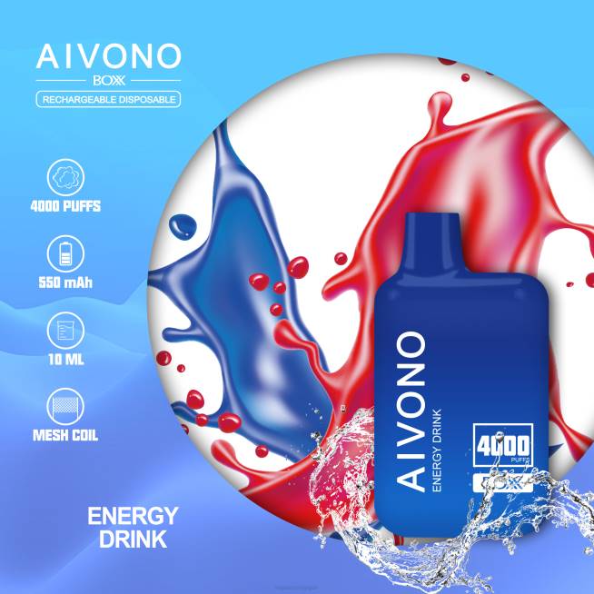 Aivono AIM BOXX 4000 boisson énergisante - VBRB225 Cigarette Electronique Bruxelles