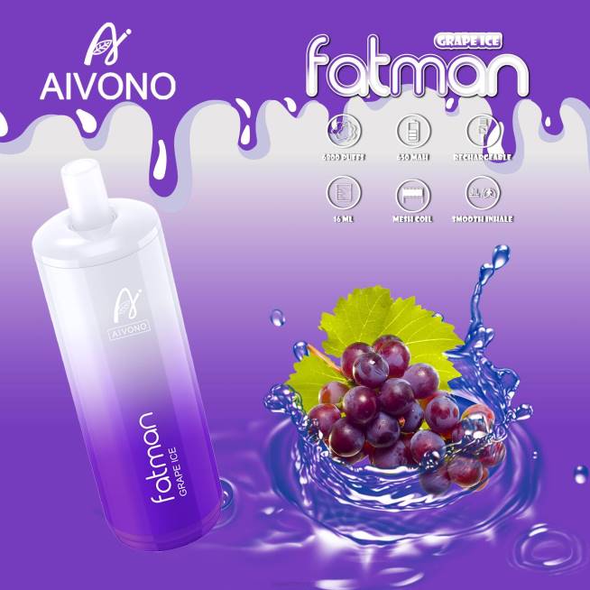 Aivono FATMAN 6800 glace aux raisins - VBRB24 Grossiste Vape Jetable