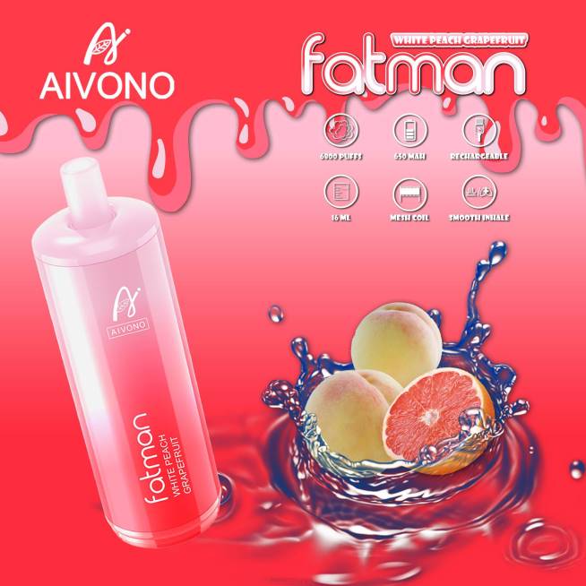 Aivono FATMAN 6800 pamplemousse - VBRB25 Cigarette Electronique Jetable