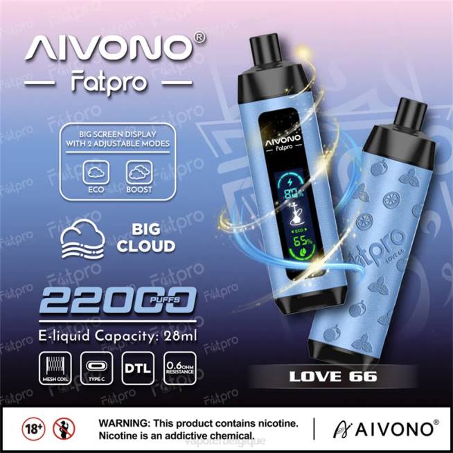 Aivono Fatpro 22000 amour 66 - VBRB6 Grossiste Vape Jetable