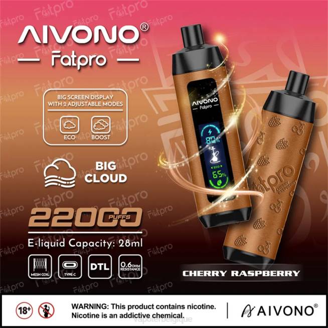 Aivono Fatpro 22000 cerise framboise - VBRB4 Grossiste Vape En Ligne