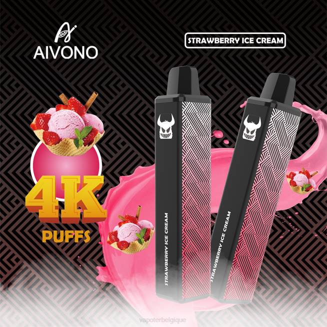 Aivono AIM FREAK 4000 glace à la fraise - VBRB263 Vapoter Belgique