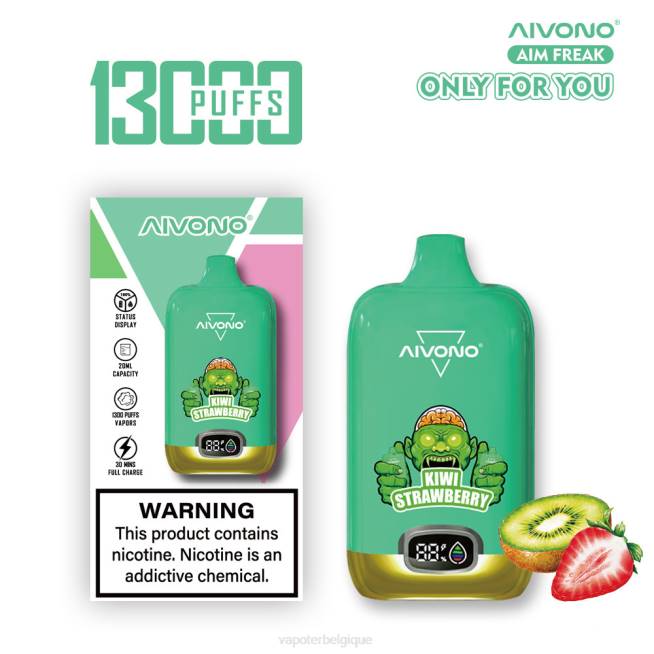 Aivono AIM FREAK 13000 kiwi fraise - VBRB246 Vape Grossiste