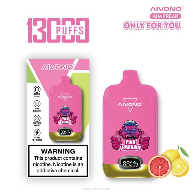 Aivono AIM FREAK 13000 limonade rose - VBRB249 Grossiste Vape Jetable