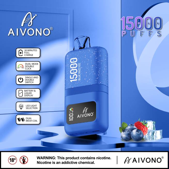 Aivono AIM magic 15000 glace bleue - VBRB64 Vape En Gros