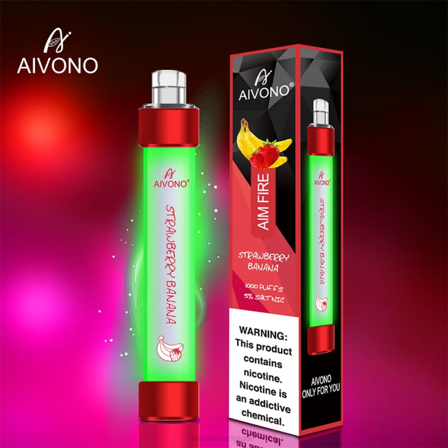 Aivono AIM FIRE 1000 fraise banane - VBRB332 Cigarette Electronique Belgique