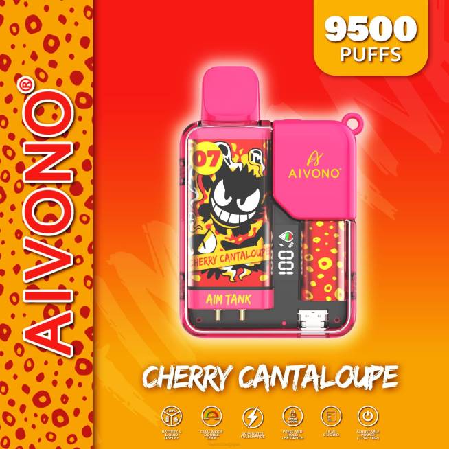 Aivono AIM TANK 9500 cantaloup cerise - VBRB45 Cigarette Electronique Bruxelles