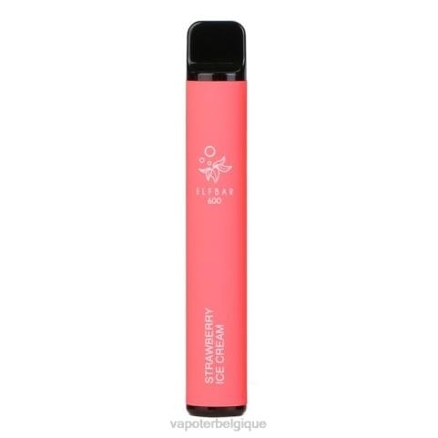 Grossiste Vape En Ligne J2D8104 | ELFBAR 600 glace à la fraise