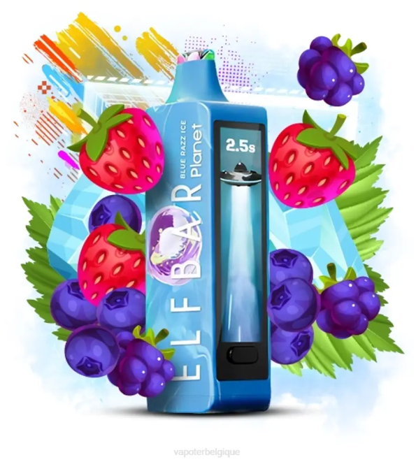 Elf Bar Planet 25000 - 6PLV15 glace bleue Grossiste Vape Jetable