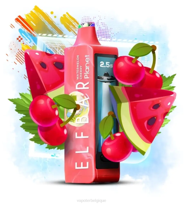 Elf Bar Planet 25000 - 6PLV21 cerise pastèque Vape Grossiste