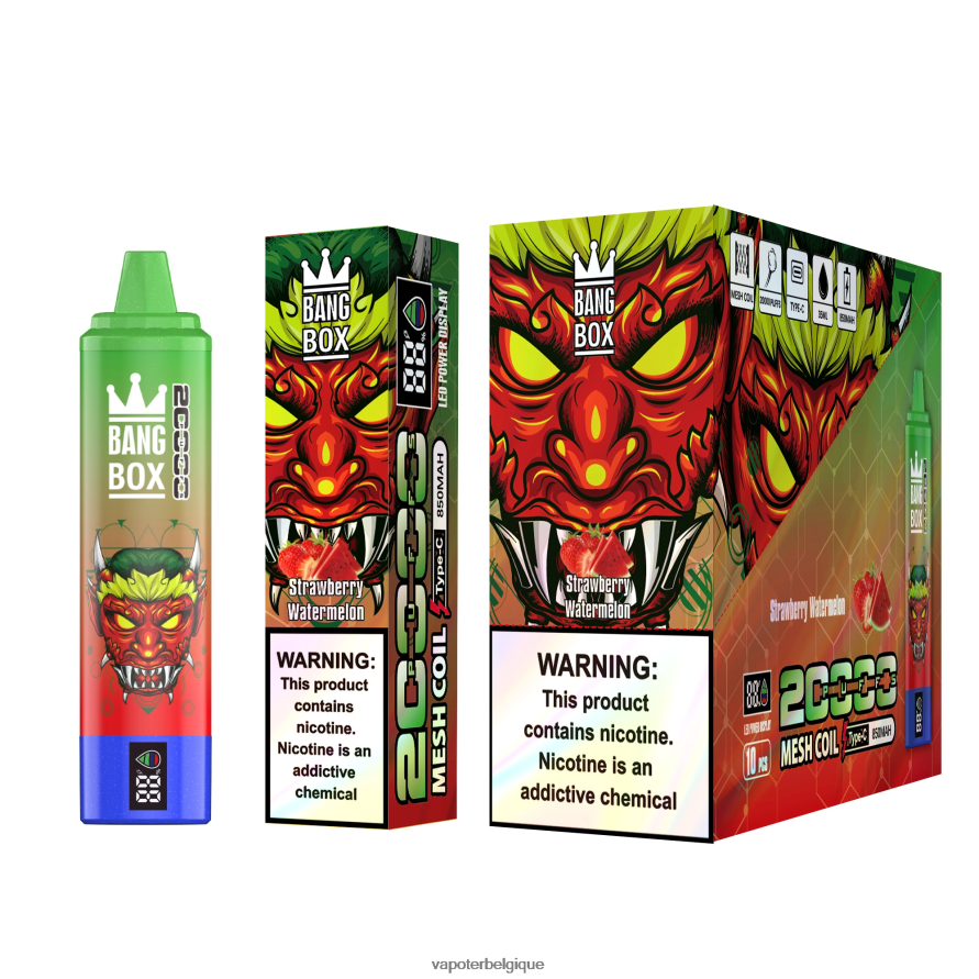 Bang Box 20000 TTX60452 - Vapoter Belgique pastèque fraise