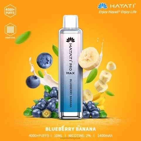 Vapoter Belgique J2D8192 | Hayati Pro Max banane myrtille 4000