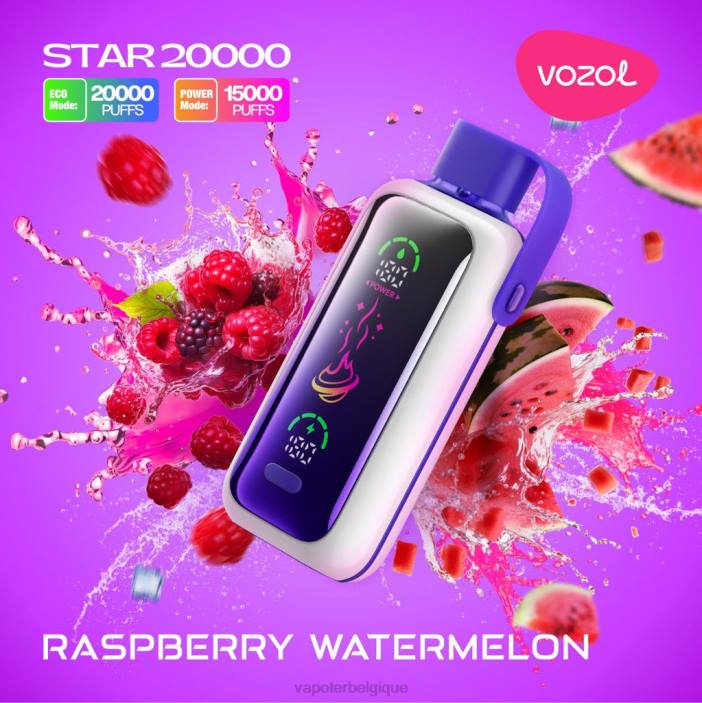 VOZOL STAR 20000 028619 pastèque framboise Vape Grossiste